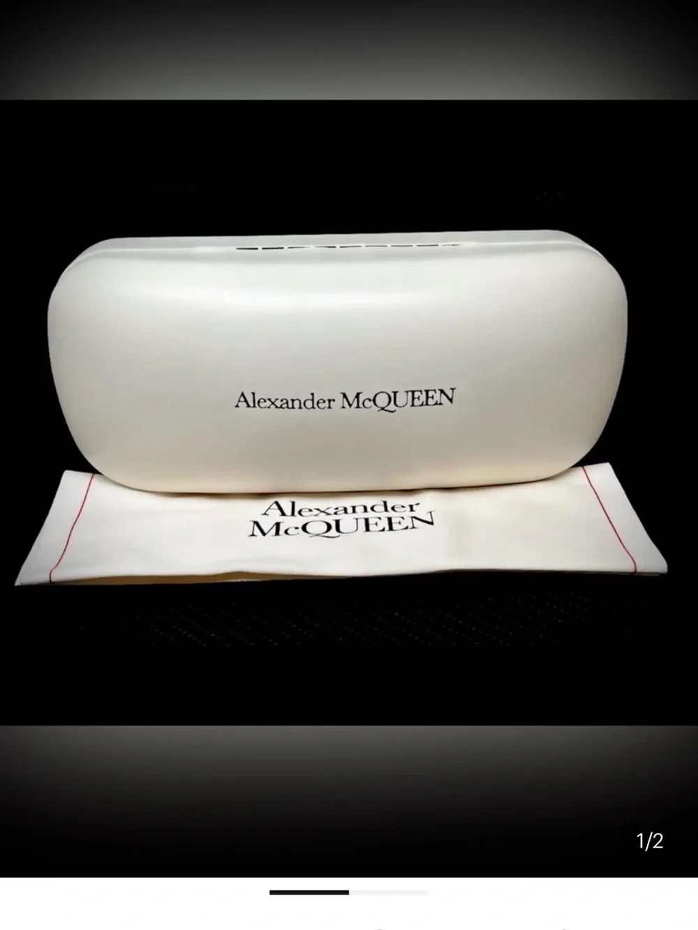 Alexander McQueen White Hard Eyewear Case